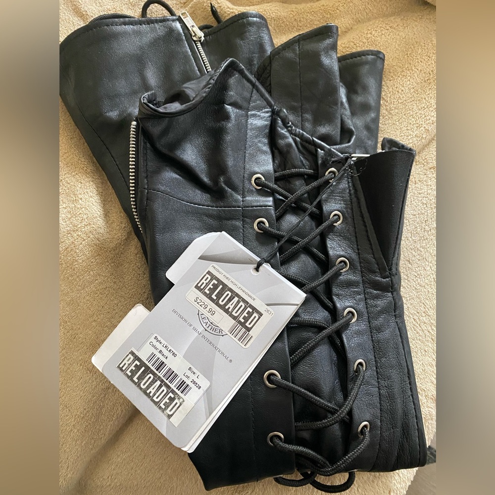 Prodigy Knee High Milwaukee Genuine Leather leg covers.